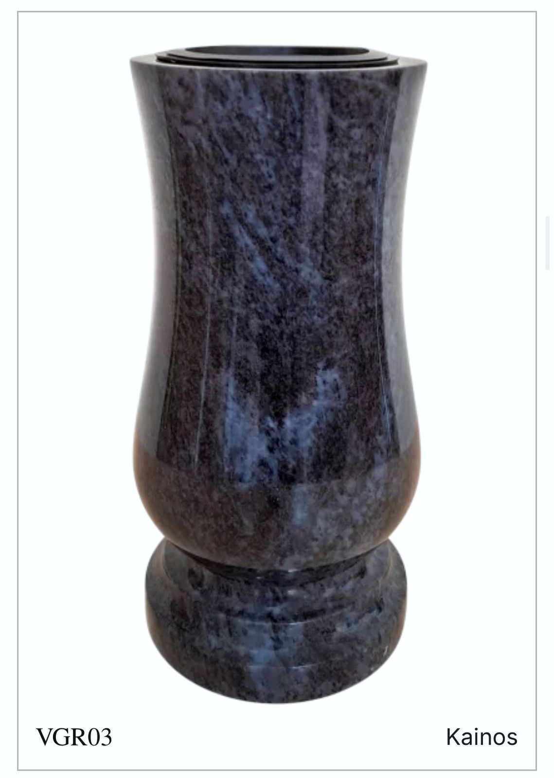 Zilganā granīta vāze VGR03